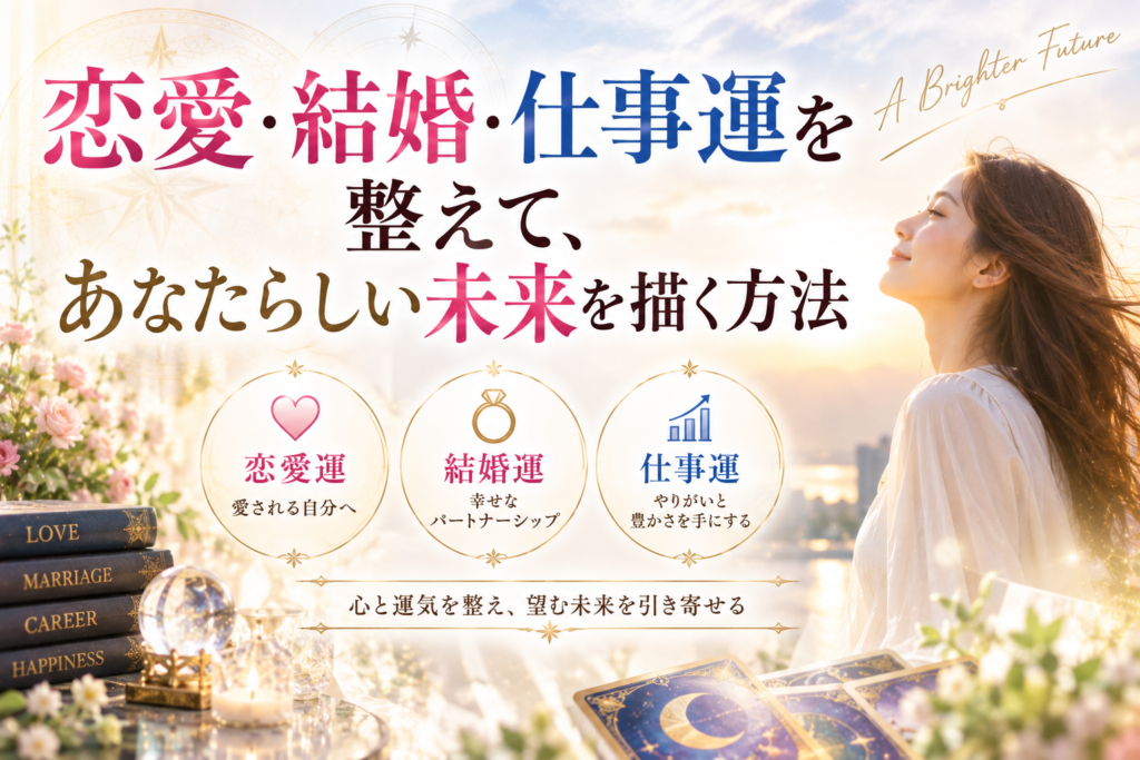 恋愛・結婚・仕事運を整えて、あなたらしい未来を描く方法