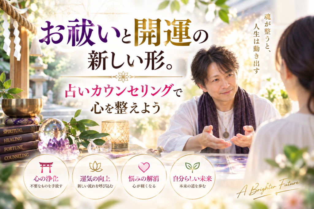 お祓いと開運の新しい形。占いカウンセリングで心を整えよう