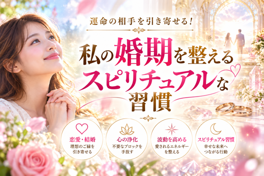 運命の相手を引き寄せる！私の婚期を整えるスピリチュアルな習慣