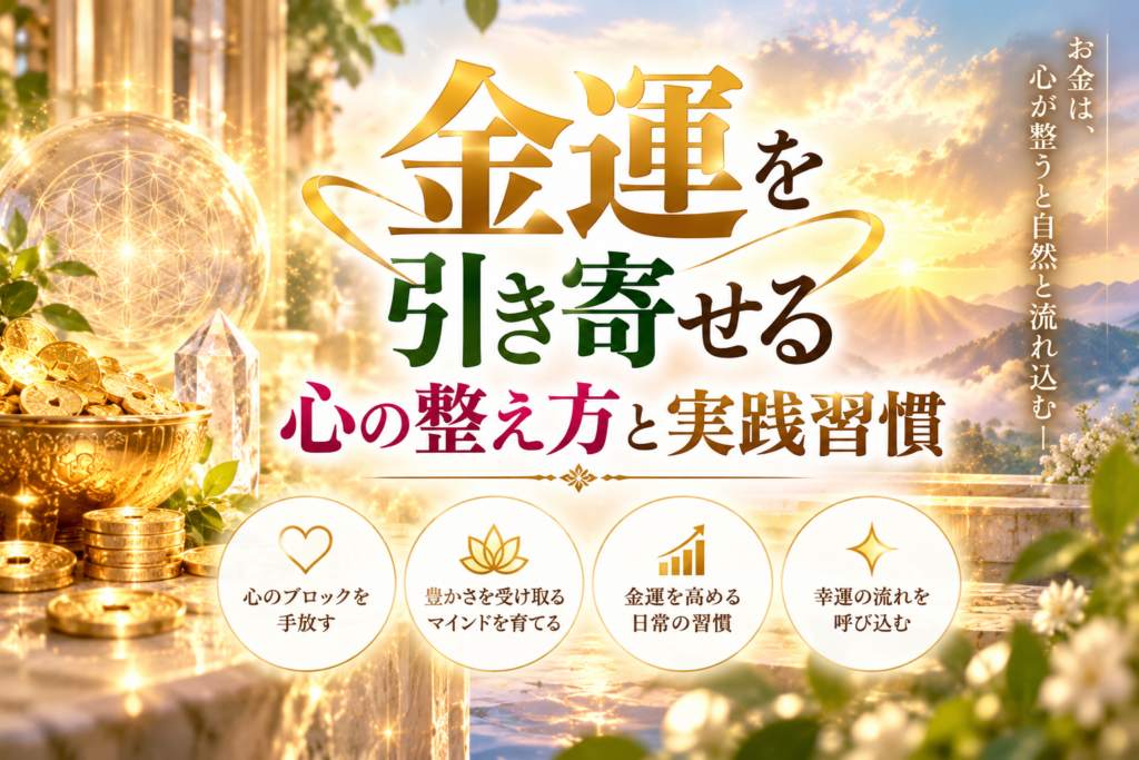 金運を引き寄せる心の整え方と実践習慣